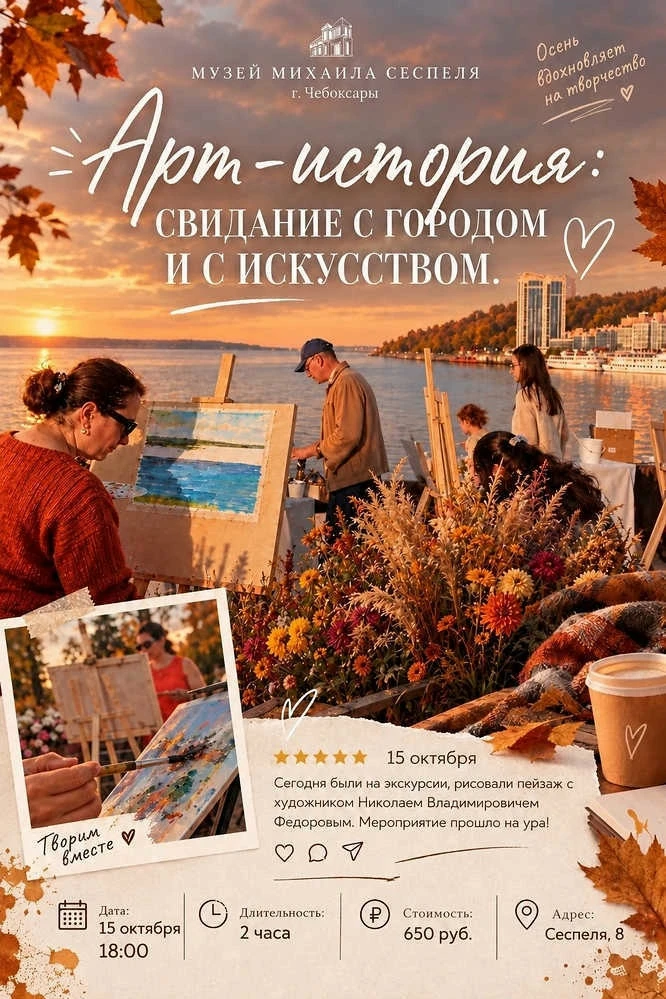 15 октября в Музее Михаила Сеспеля музейное занятие «Арт-История: Свидание с искусством...