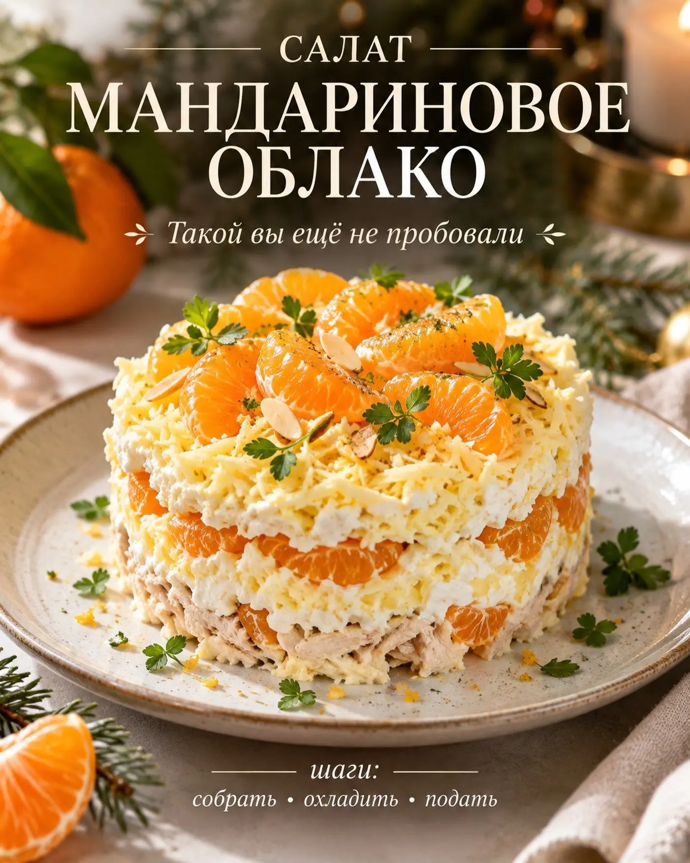 Салатик Мандариновое ☁️ облако