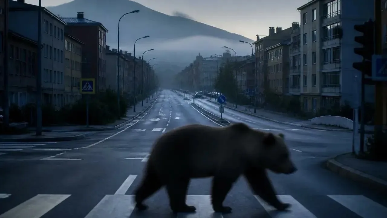 🐻 Медведь был замечен поблизости от Ивангорода