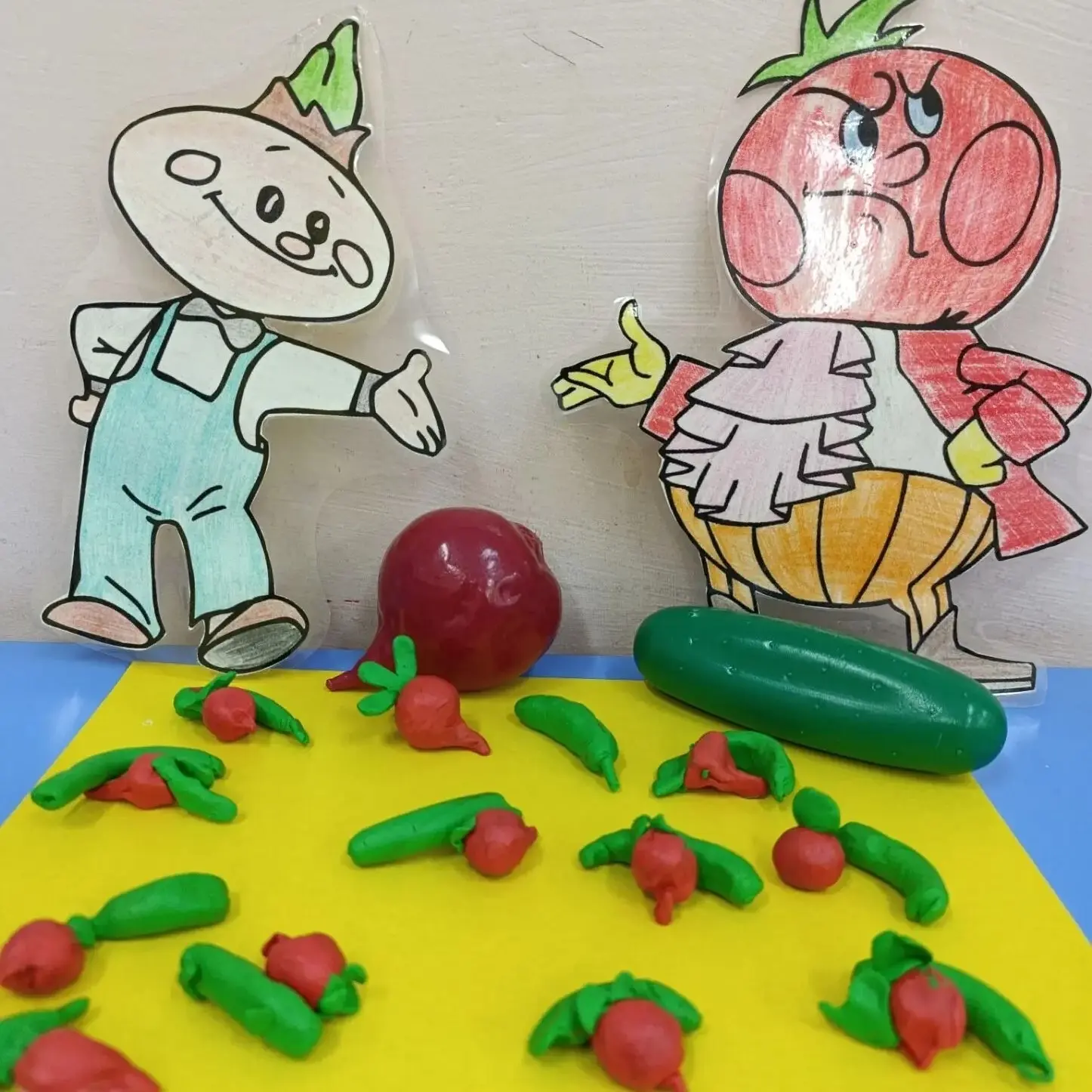 Пластилиновая грядка: наши овощи как настоящие