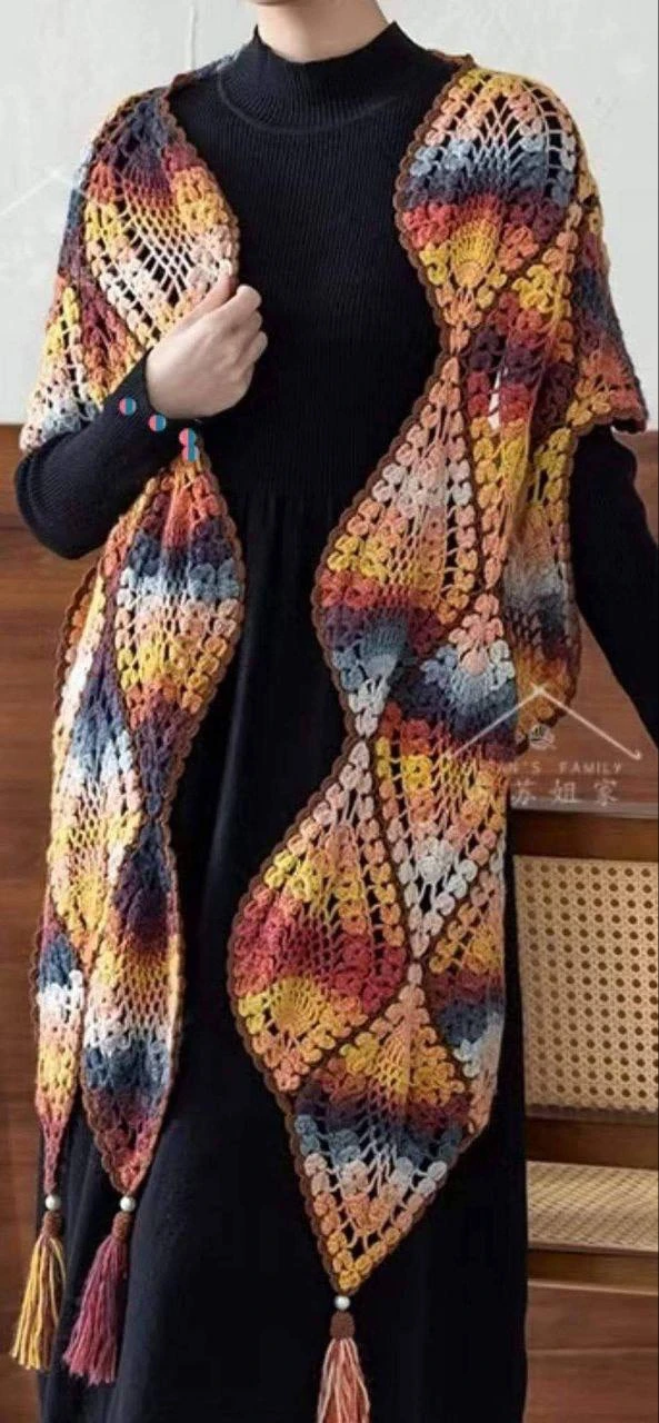 Идея для экстравагантной шали 🧶