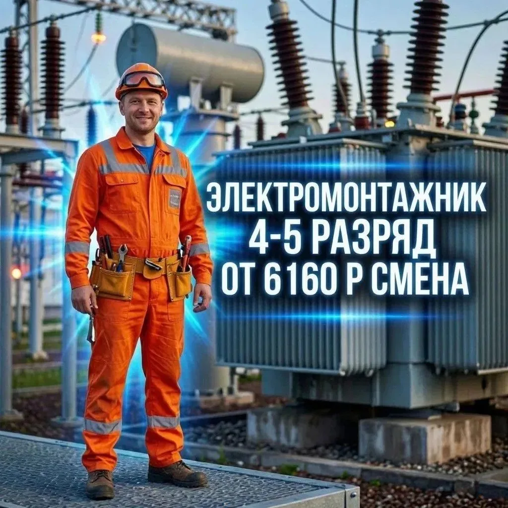 Приглашаем электромонтажников (5/4 разряд) на объекты крупнейшей энергетической компании!
