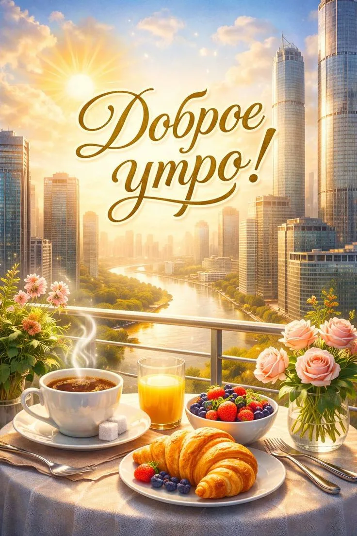 С добрым утром! Пусть оно принесет тебе радость, откроет новый день, а все что случится...