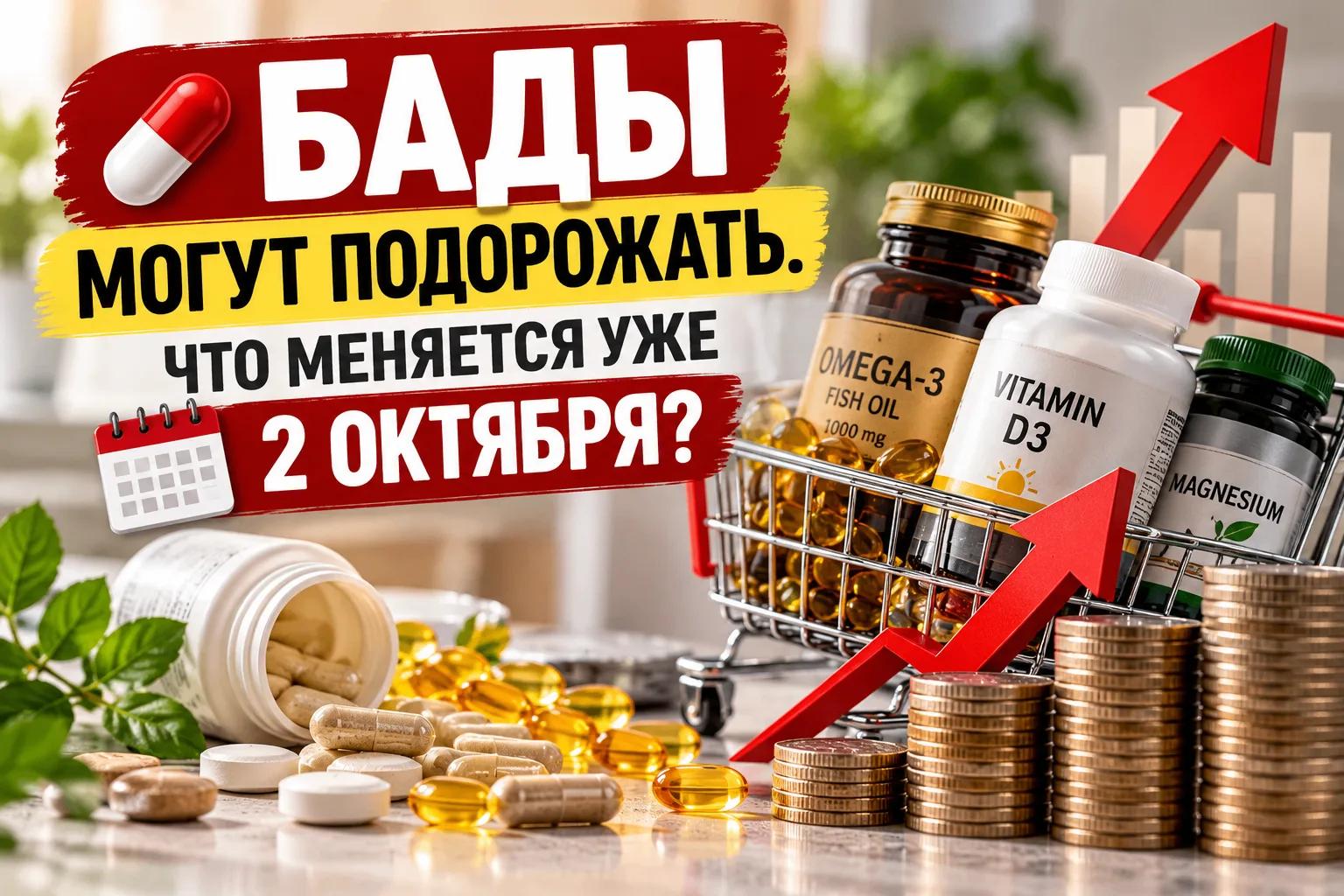 💊 БАДЫ МОГУТ ПОДОРОЖАТЬ. ЧТО МЕНЯЕТСЯ УЖЕ 2 ОКТЯБРЯ?