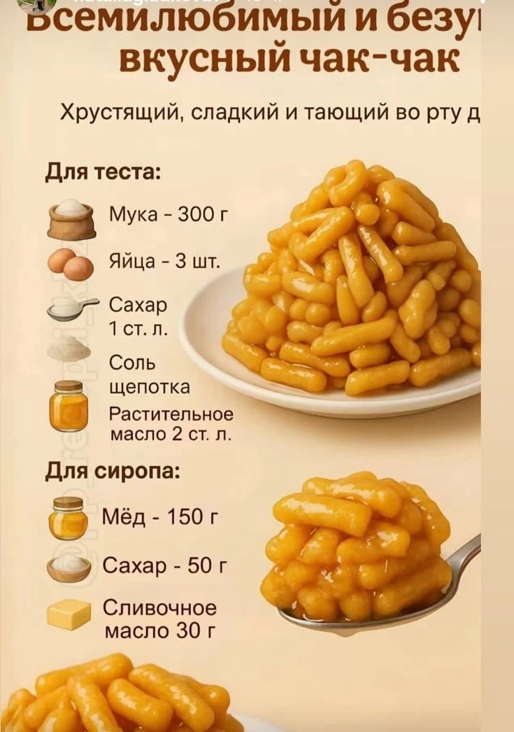Утром услышала по московскому радио, что сегодня день Чак-чак. Национальный десерт татар.