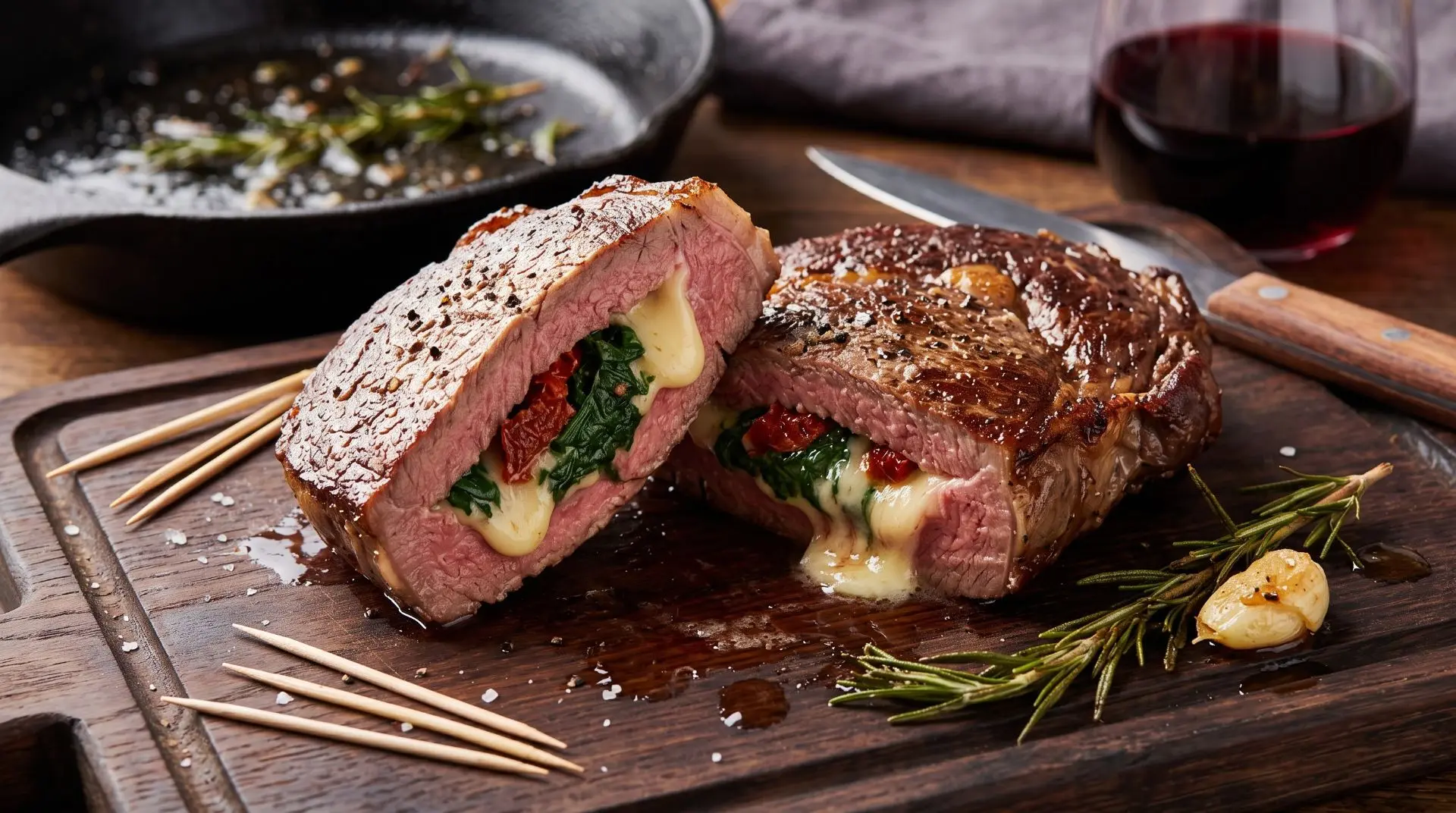 🥩 Сочный фаршированный стейк «Кармашек»: ресторанный ужин дома за 30 минут
