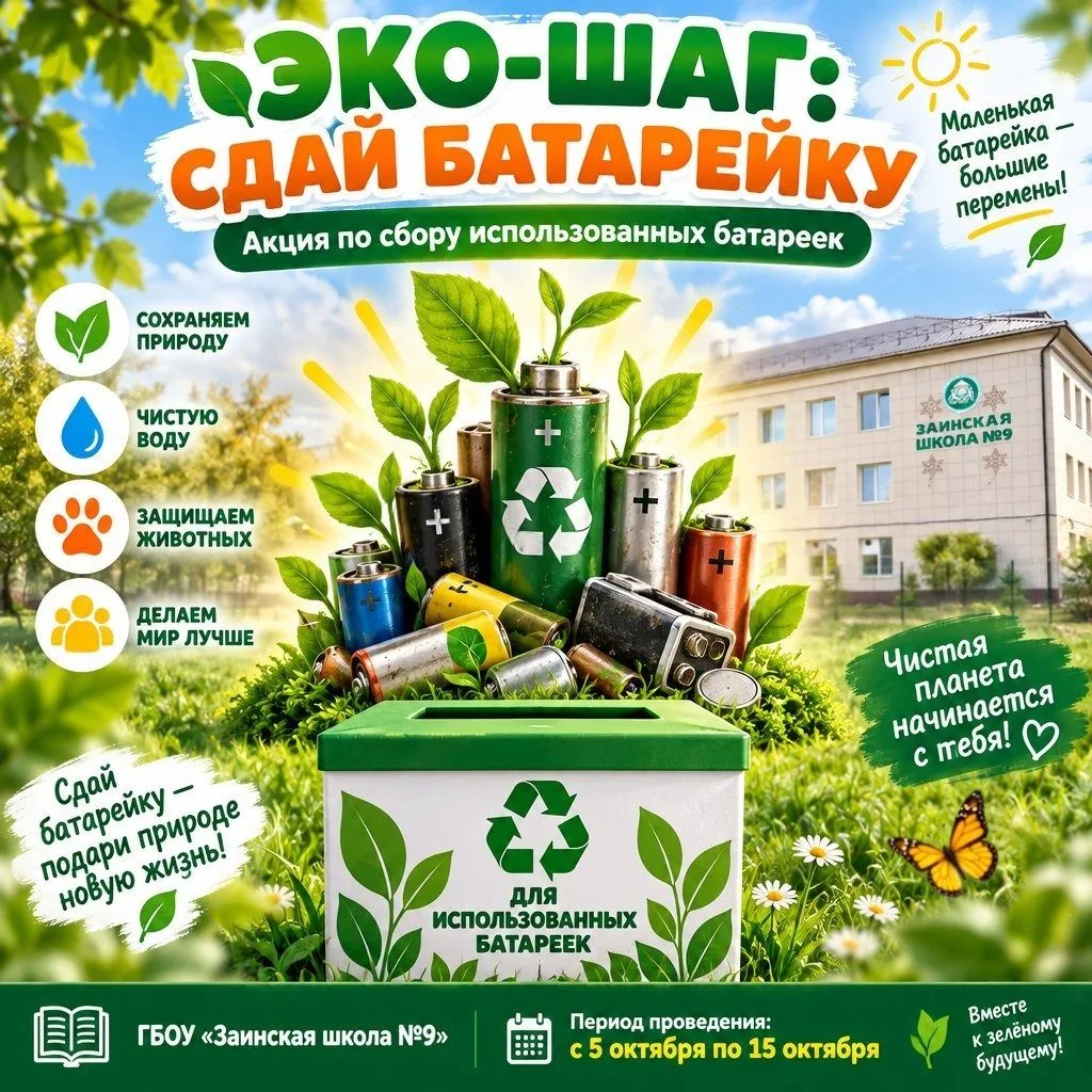 Экологическая акция в ГБОУ «Заинская школа № 9»