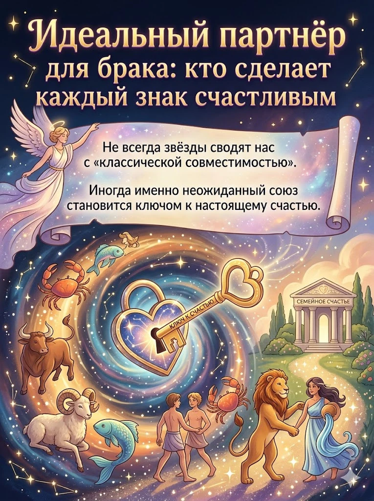 💍  Идеальный партнёр для брака: кто сделает каждый знак счастливым