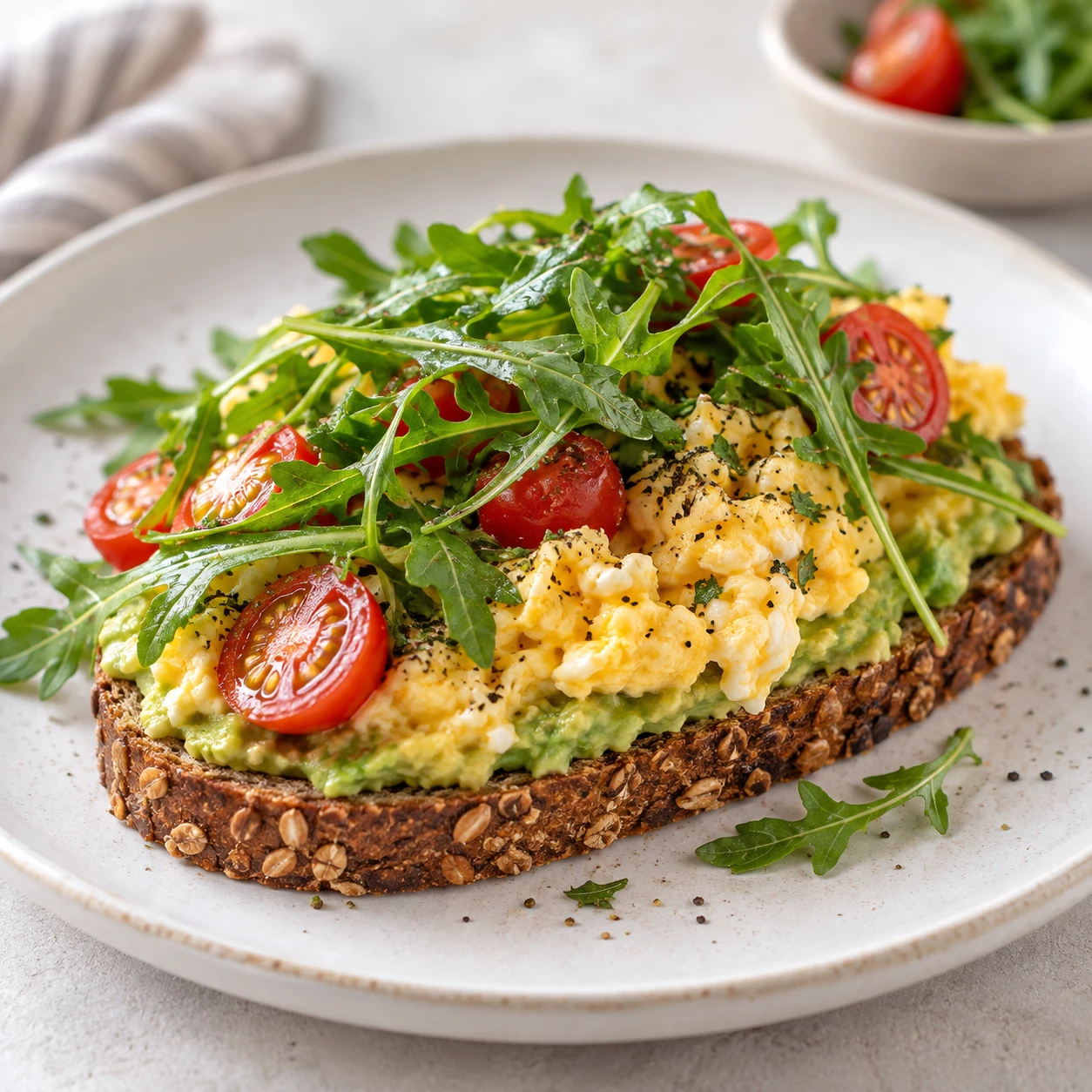 🍳 Скрэмбл с цельнозерновым хлебом