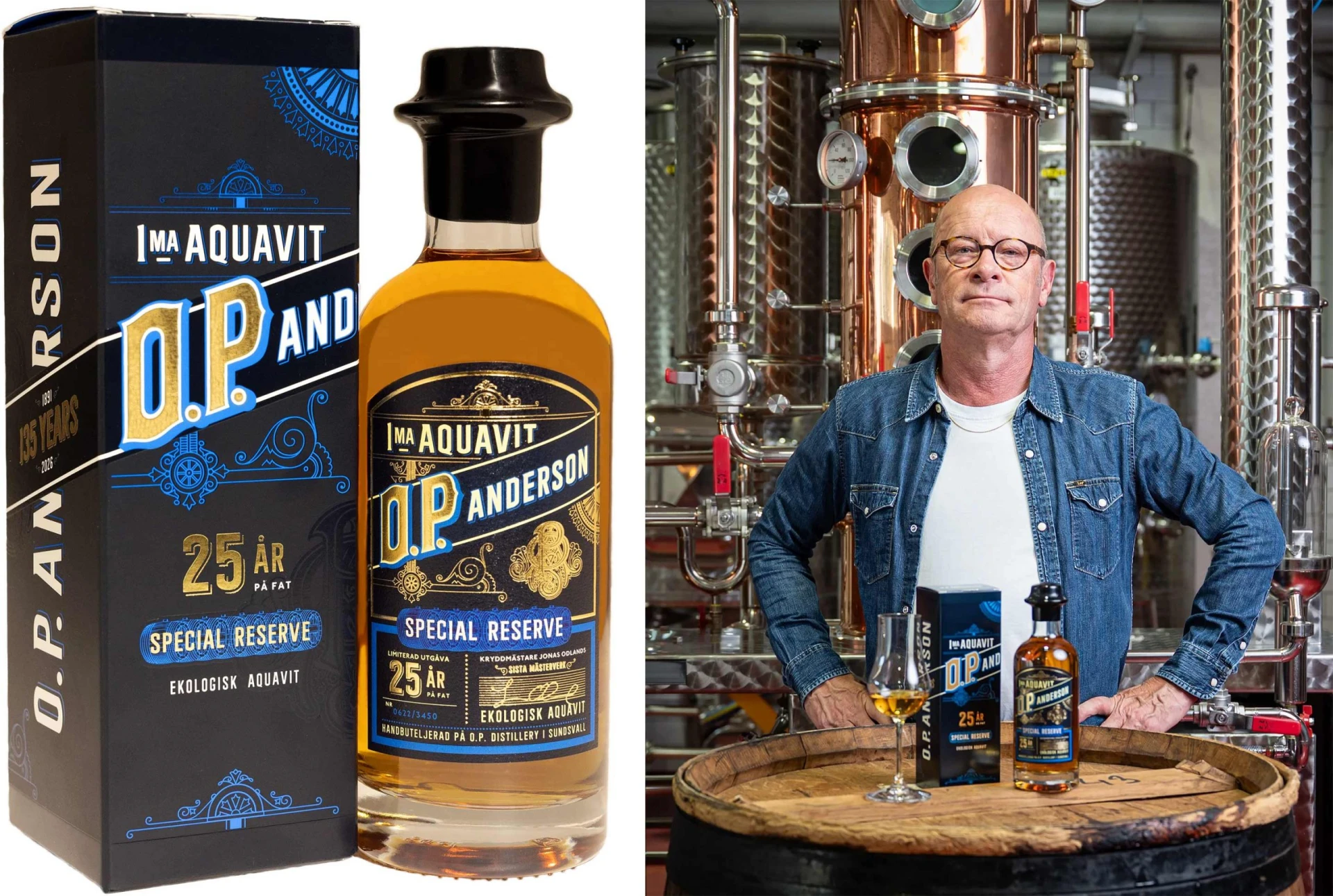 🇸🇪 O.P. ANDERSON SPECIAL RESERVE 25 ÅR AQUAVIT (40% abv)