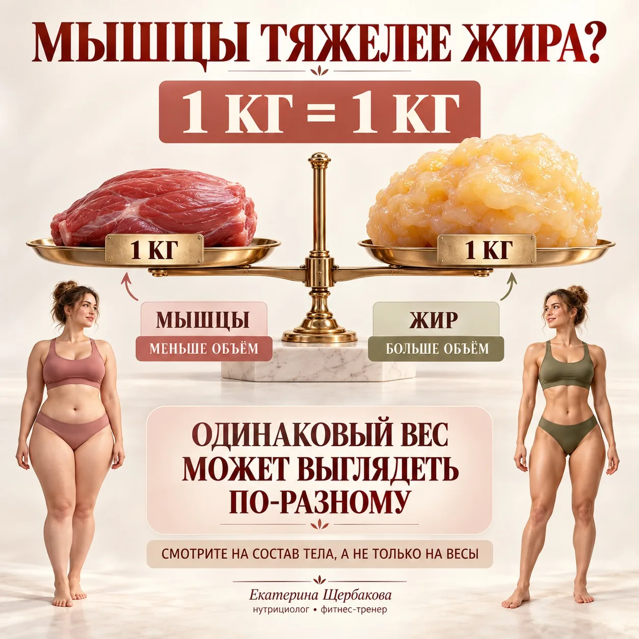 МЫШЦЫ ТЯЖЕЛЕЕ ЖИРА?