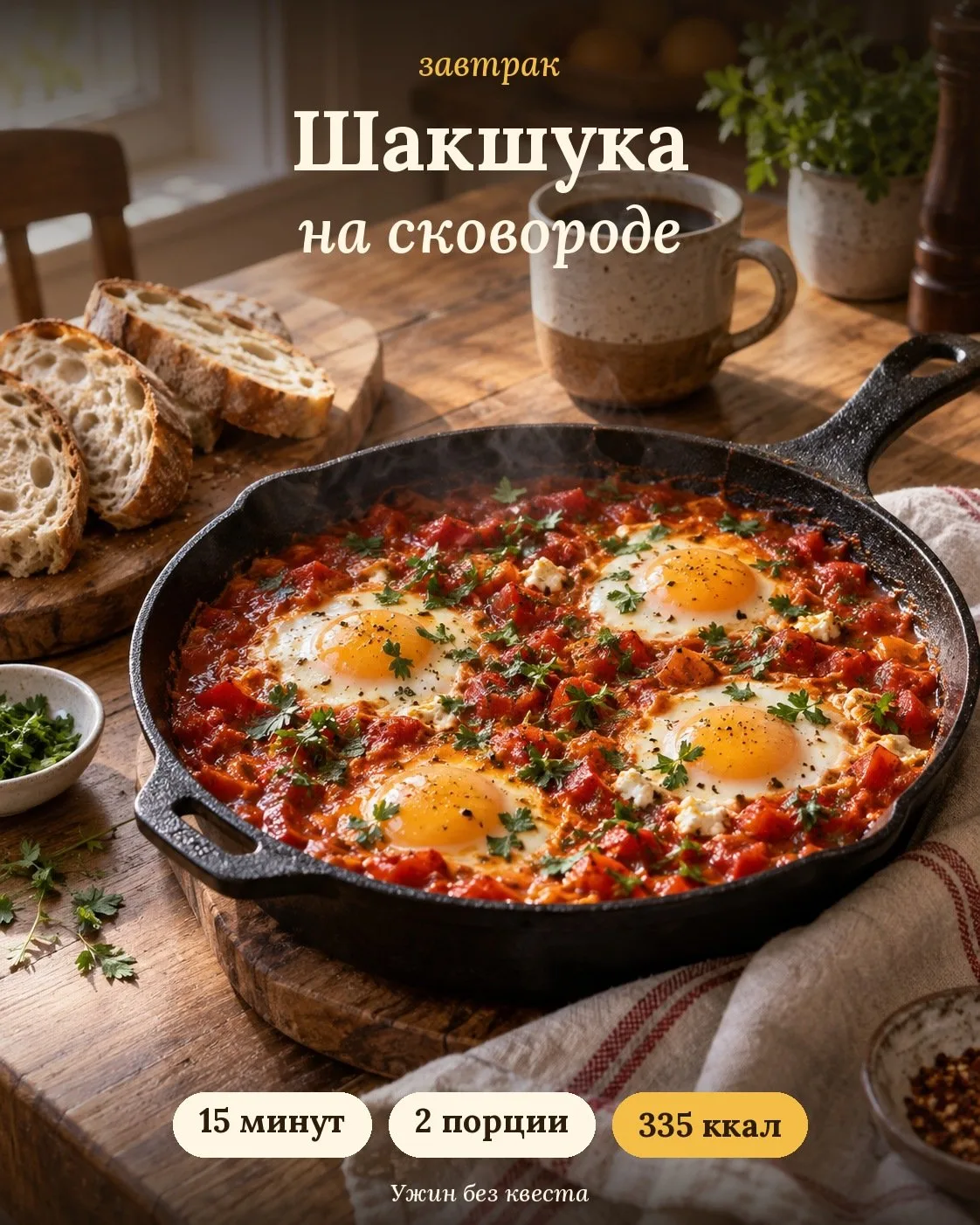 Шакшука: яичница, которая выглядит как завтрак в кафе 🍳