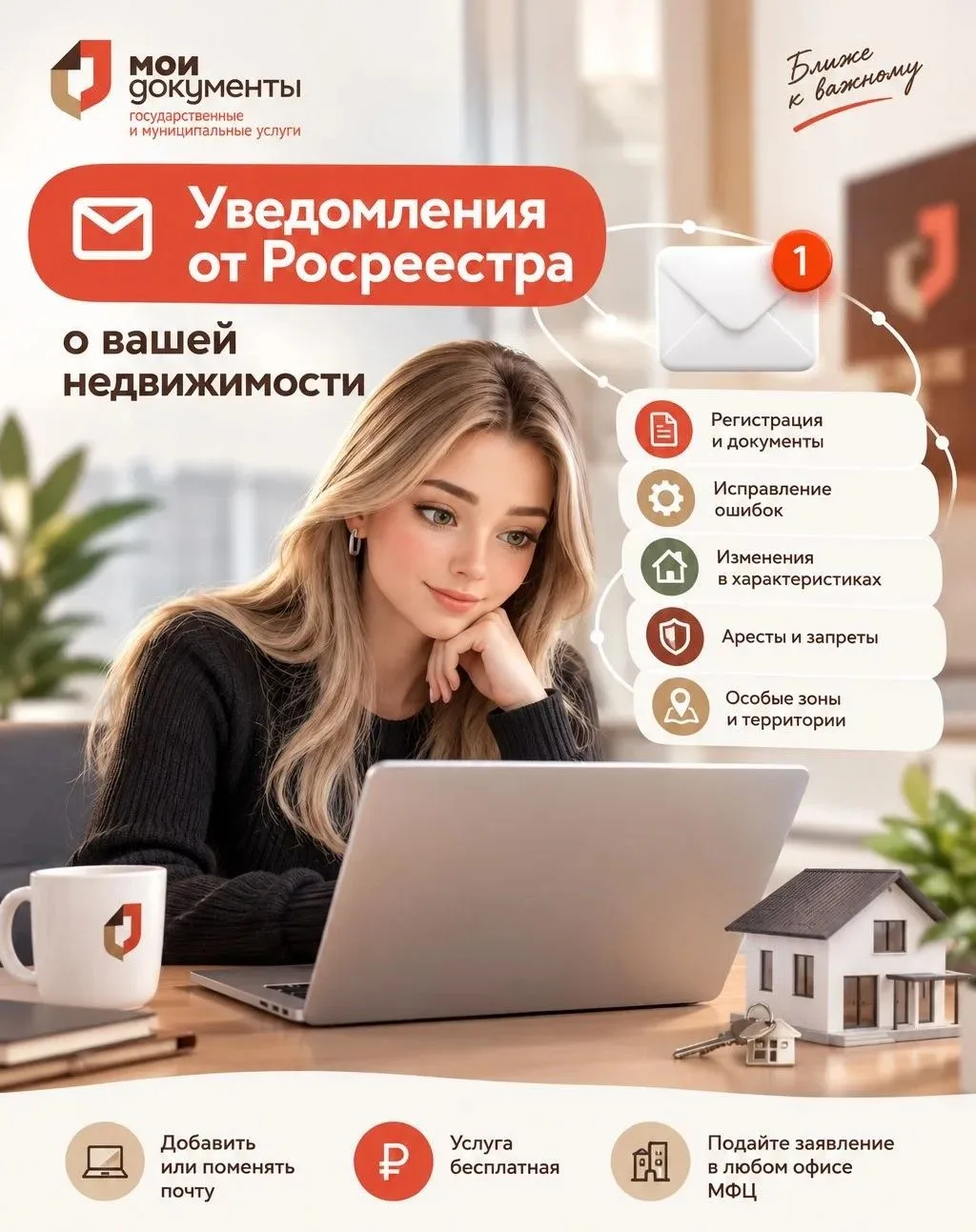 📧 Хотите всегда быть в курсе дел с вашей недвижимостью? Добавьте адрес электронной поч...