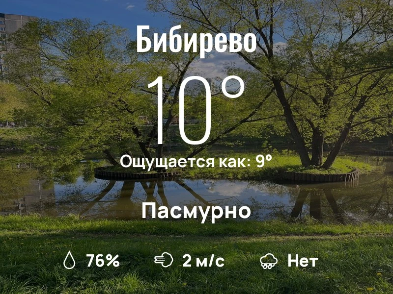 Что с погодой в Бибирево?