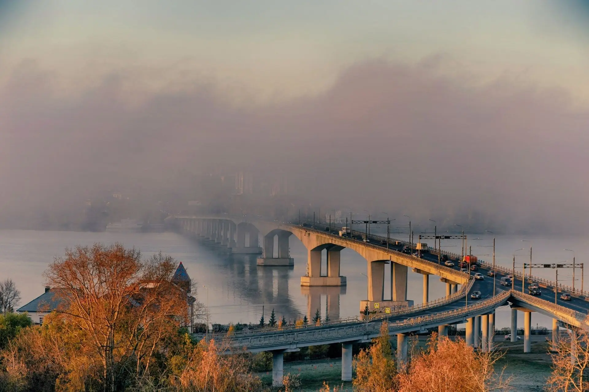 Кострома, мост через Волгу.