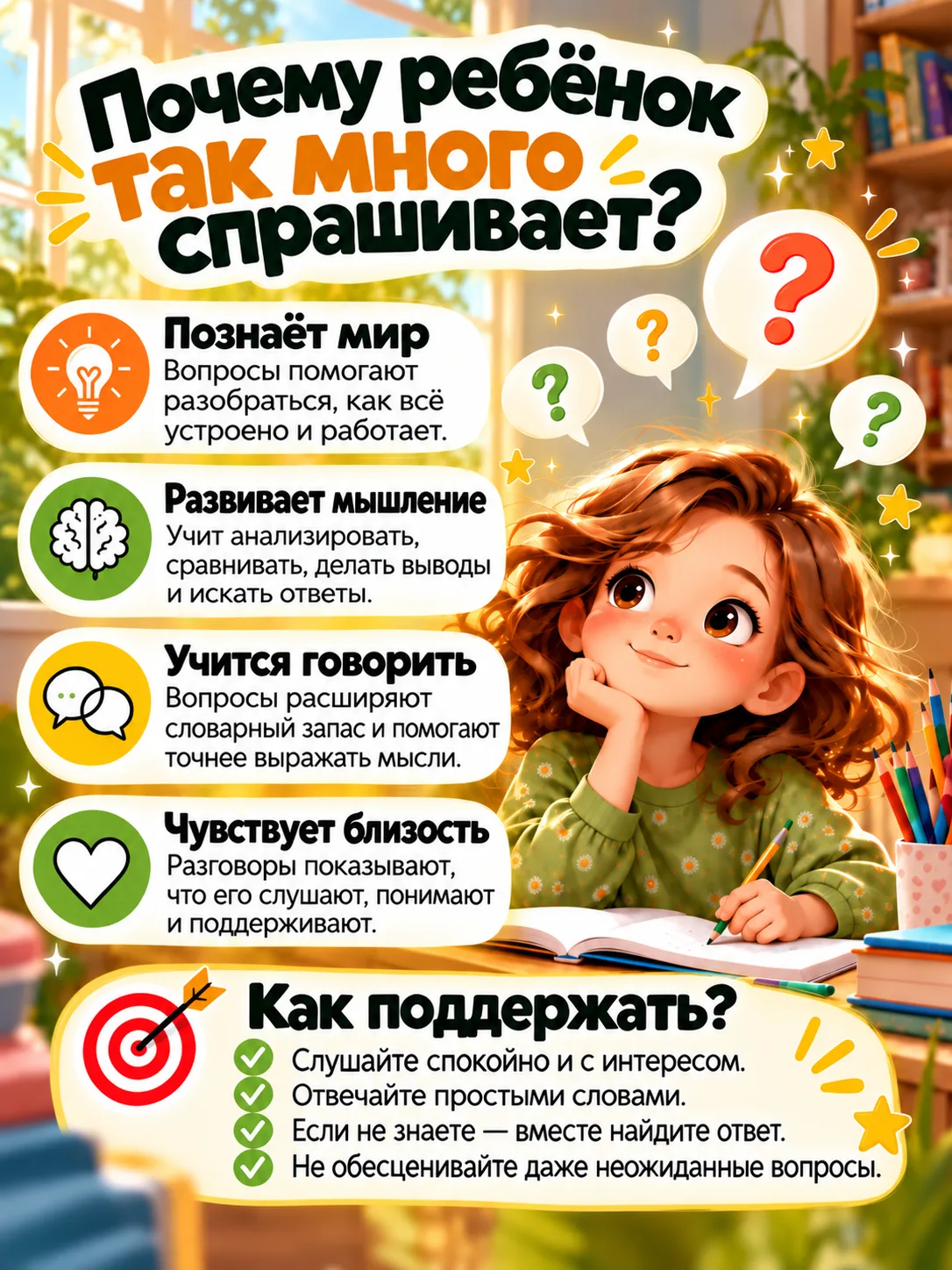 💬 Почему важно отвечать на вопросы ребёнка