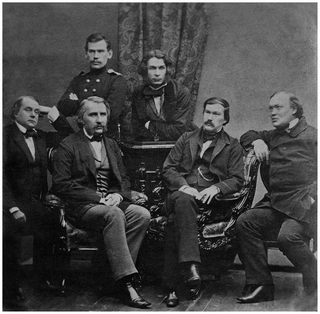Мощнейший коллектив авторов журнала «Современник» в 1856 году.