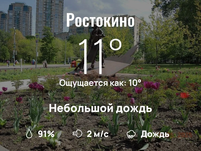 Что с погодой в Ростокино?