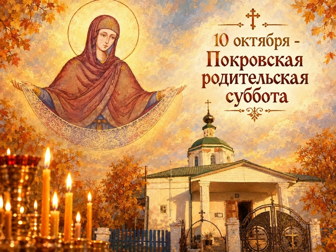 🙏 Завтра, 10 октября, Церковь совершает особое поминовение усопших — Покровскую родите...