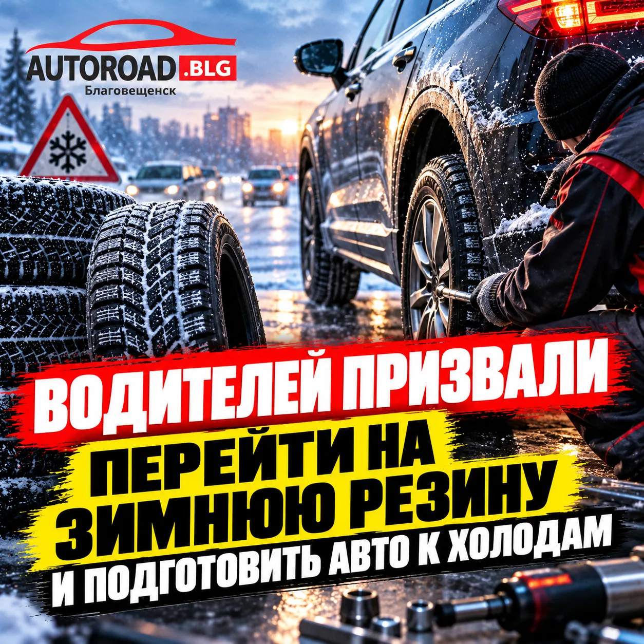 В АМУРСКОЙ ОБЛАСТИ ВОДИТЕЛЕЙ ПРИЗВАЛИ ПЕРЕЙТИ НА ЗИМНЮЮ РЕЗИНУ