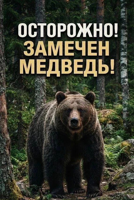 ❗В посёлке Тея Северо - Енисейского округа в районе улицы Нагорная 43 замечен медведь
