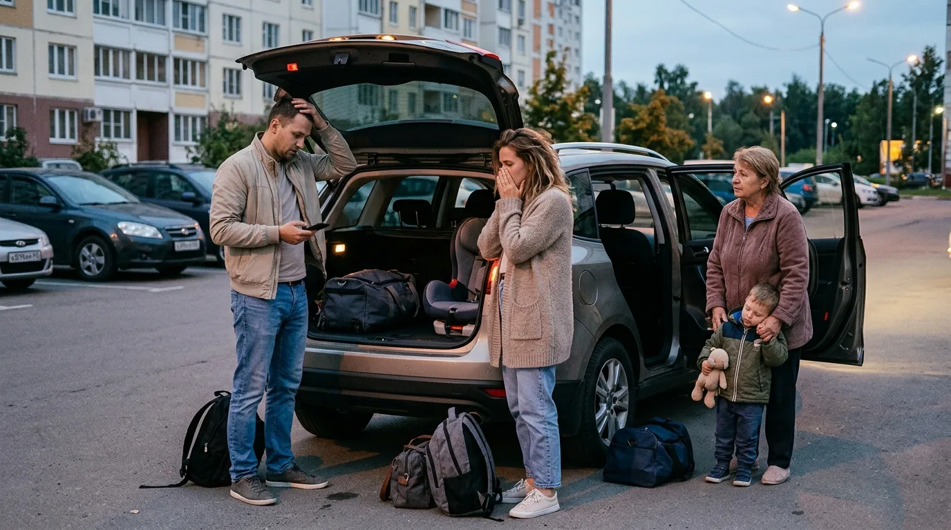 🧳ЭПИЧНОЕ ЗАВЕРШЕНИЕ ПОЕЗДКИ  . Наше семейство всегда  найдет себе приключения 🤪