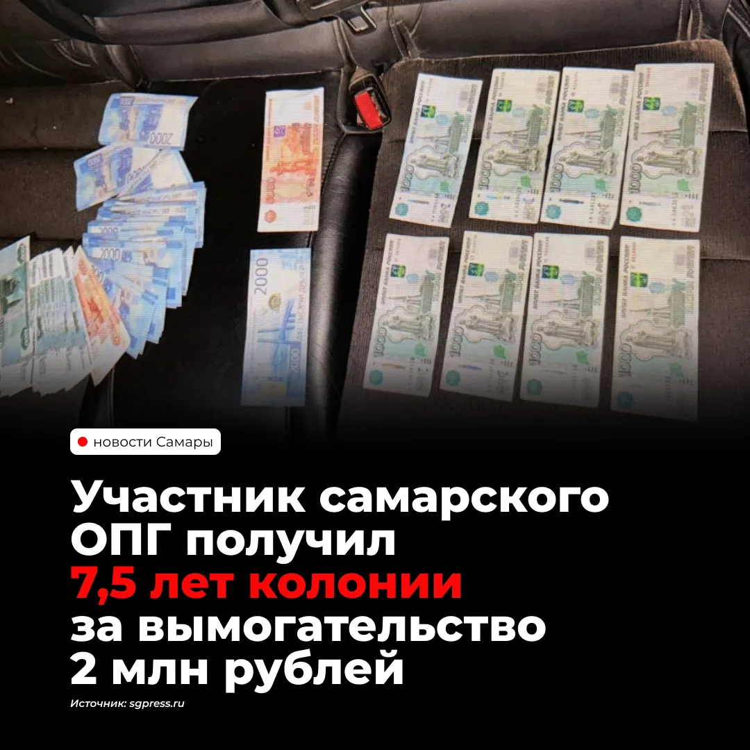 В Самарской области участника банды приговорили к 7,5 года колонии строгого режима за в...