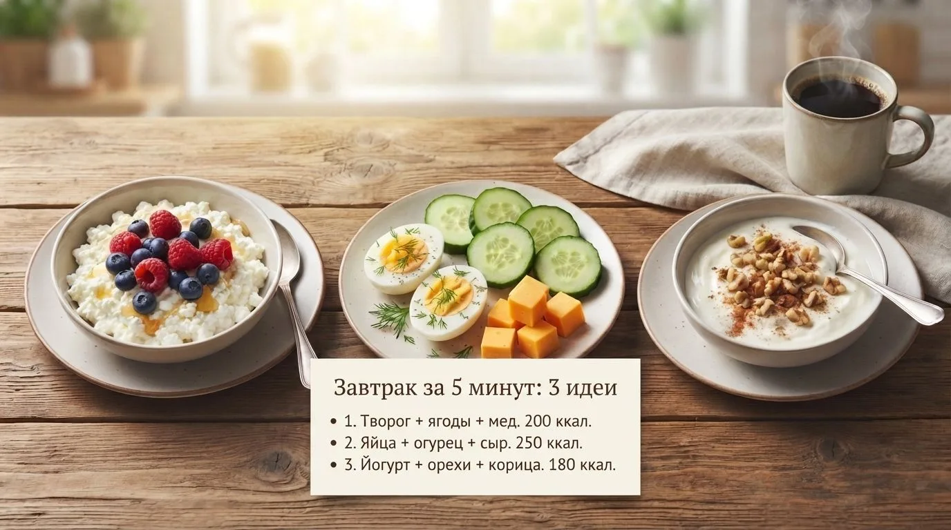 «Завтрак за 5 минут: 3 идеи»
