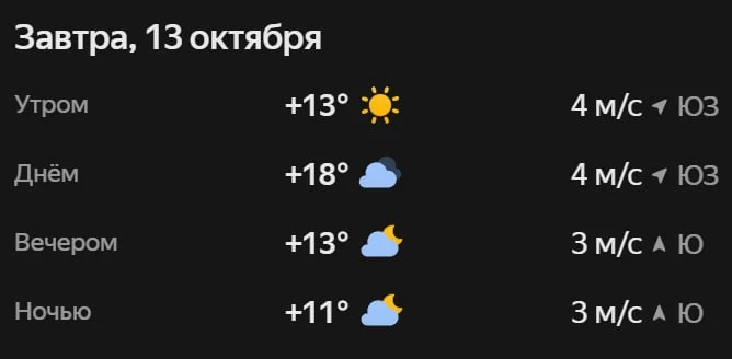 Прогноз погоды ☀️