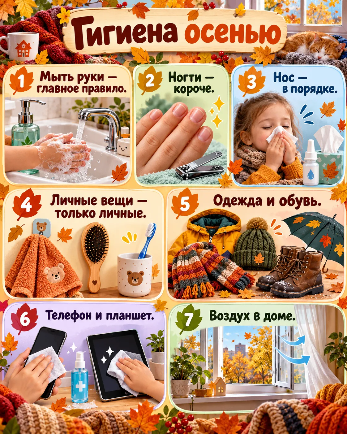 Гигиена осенью: простые правила, которые реально работают 🧼