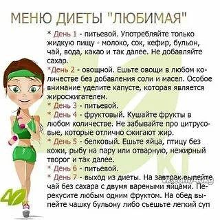 #диета #меню #похудение