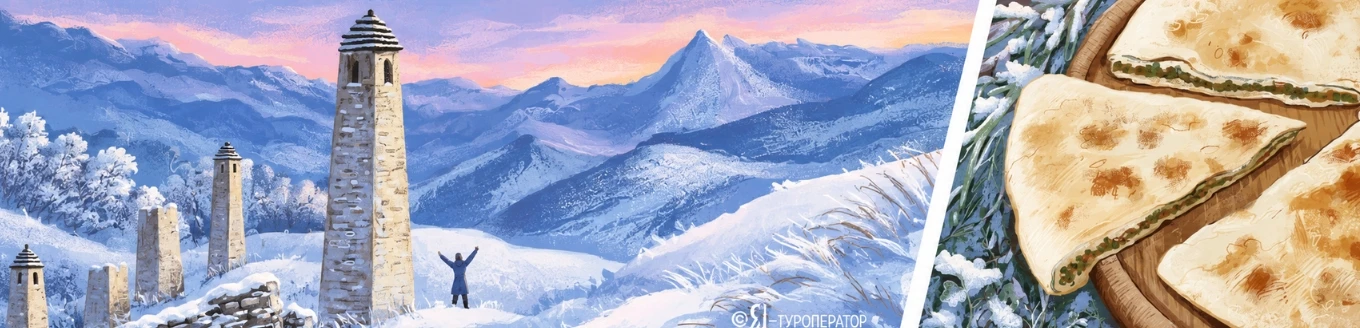 🏔ПО ЗИМНИМ УЛИЦАМ КАВКАЗА: ОТ КОЛЫБЕЛИ АЛАНИИ К СЕРДЦУ ЧЕЧНИ