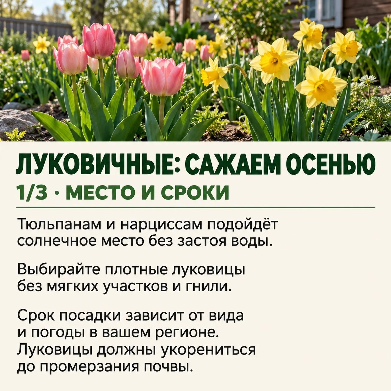 🌷 Весенняя клумба начинается с осенней посадки