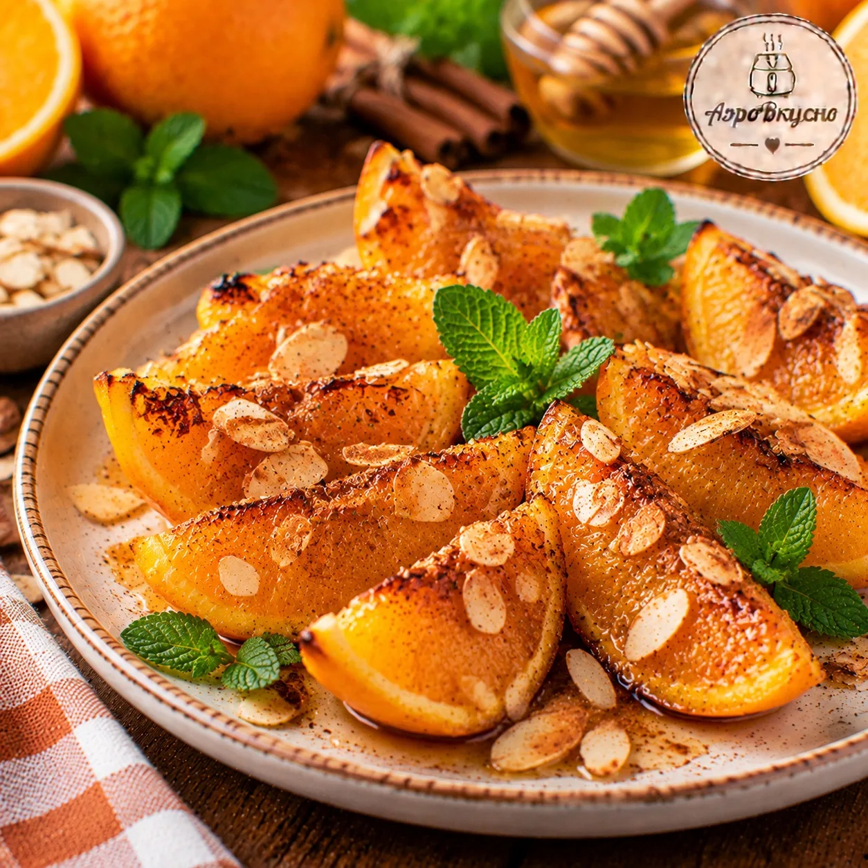🍊 Апельсиновые дольки в карамельной корочке в аэрогриле