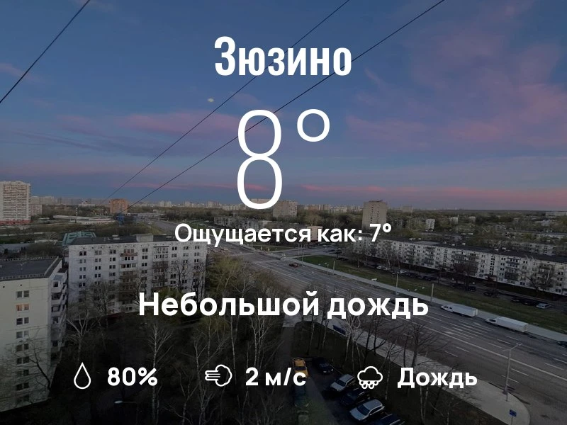 Что с погодой в Зюзино?
