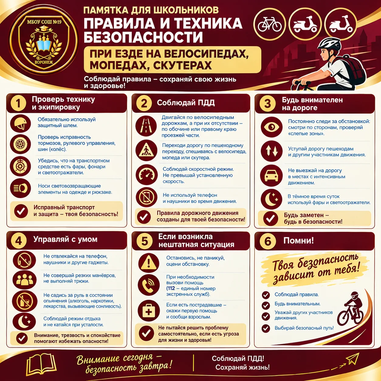 🚲 Инструктаж: безопасность на дороге начинается с тебя!🛵