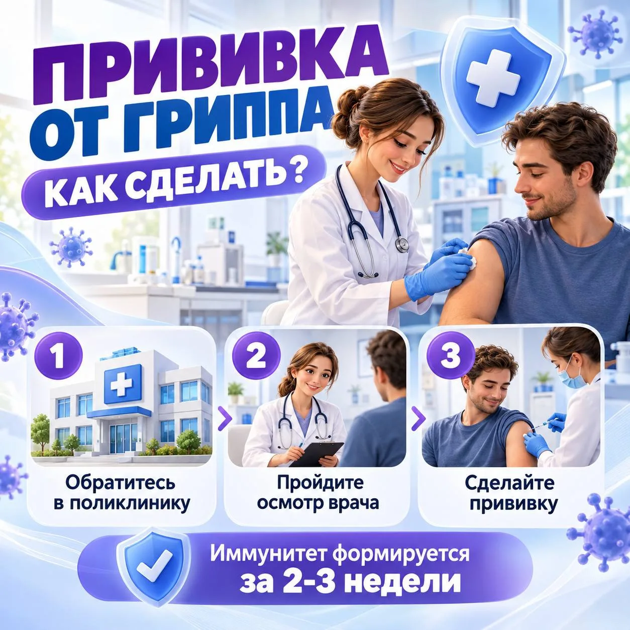 💉 Хотите защитить себя от гриппа? Начните с вакцинации!