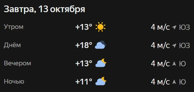 Прогноз погоды ☀️