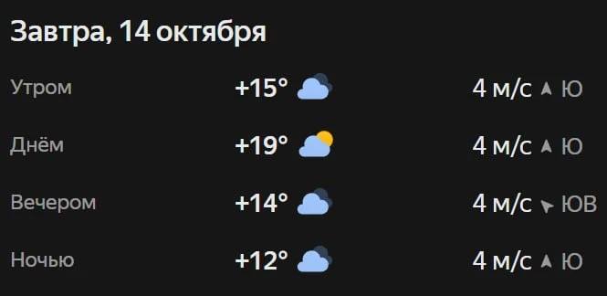 Прогноз погоды☀️