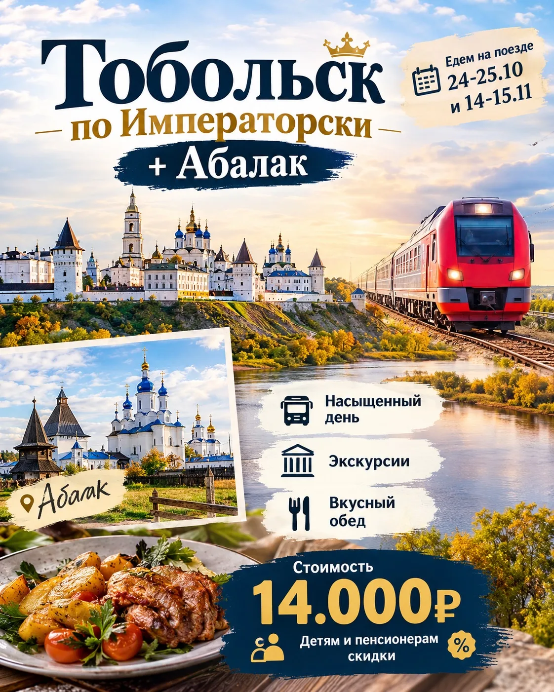 👑 Императорский поезд в Тобольск + посещение Абалака 👑