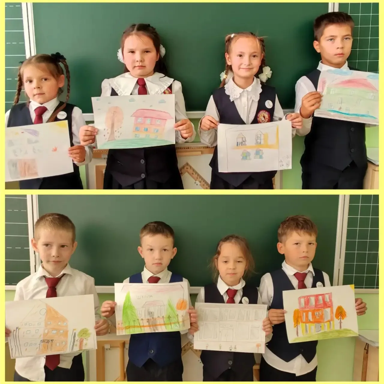 🏫Яркие краски школьной жизни: конкурс рисунков в 1 «Б»