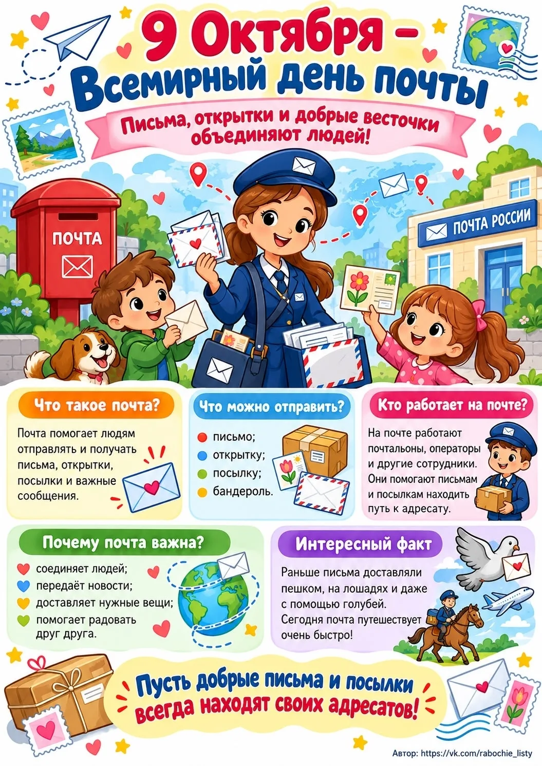 ✉ 9 октября — Всемирный день почты! 🎉