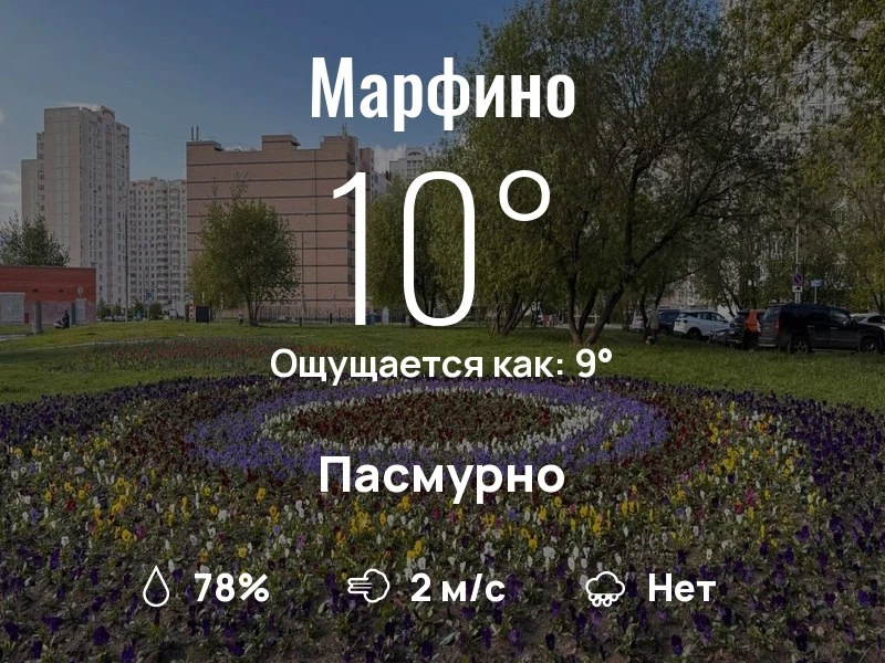 Что с погодой в Марфино?