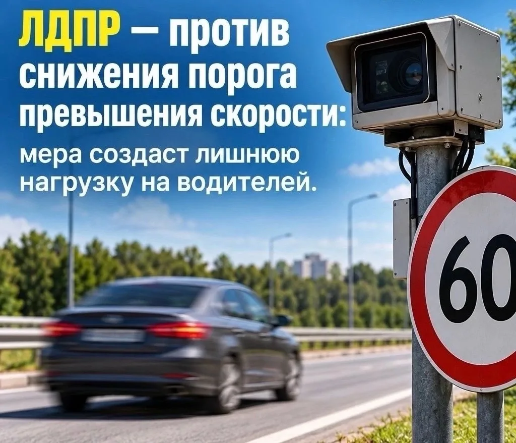 ЛДПР — против снижения порога превышения скорости: мера создаст лишнюю нагрузку на води...