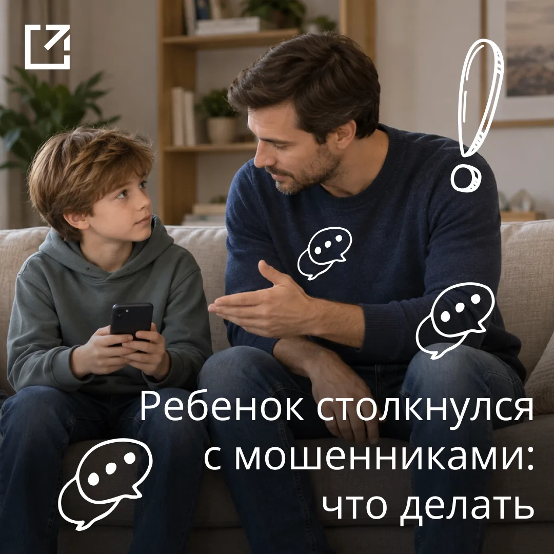 ⚠️ Что делать, если ребенок столкнулся с мошенниками