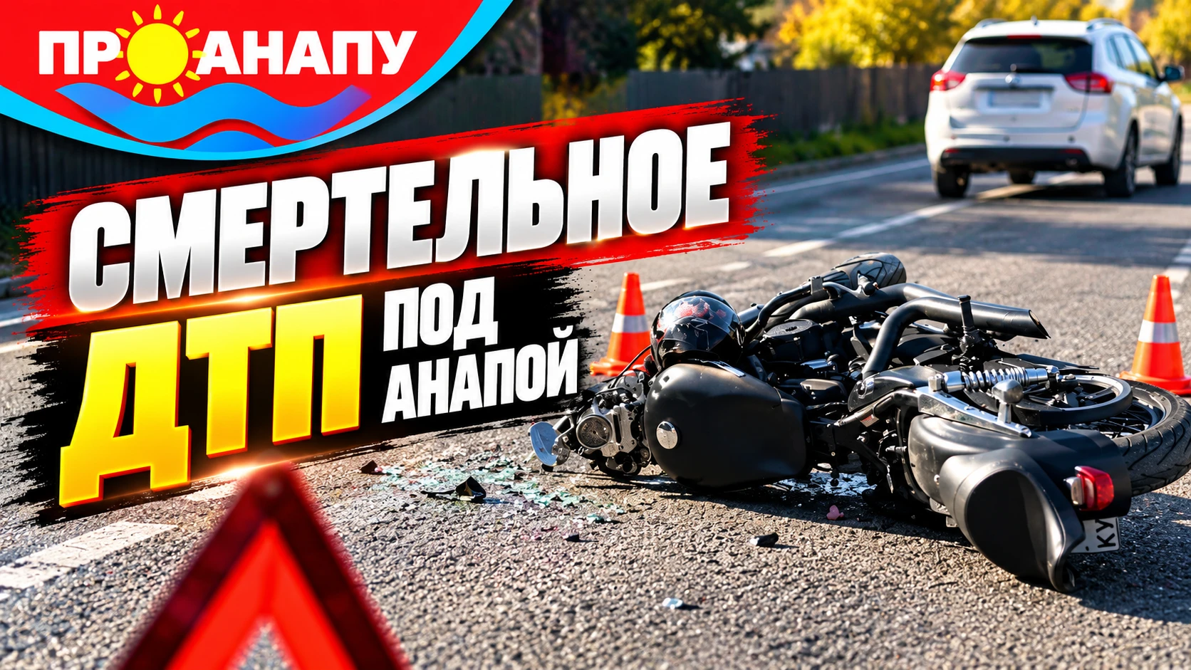 Под Анапой в столкновении автомобиля и мотоцикла погиб 53-летний мужчина