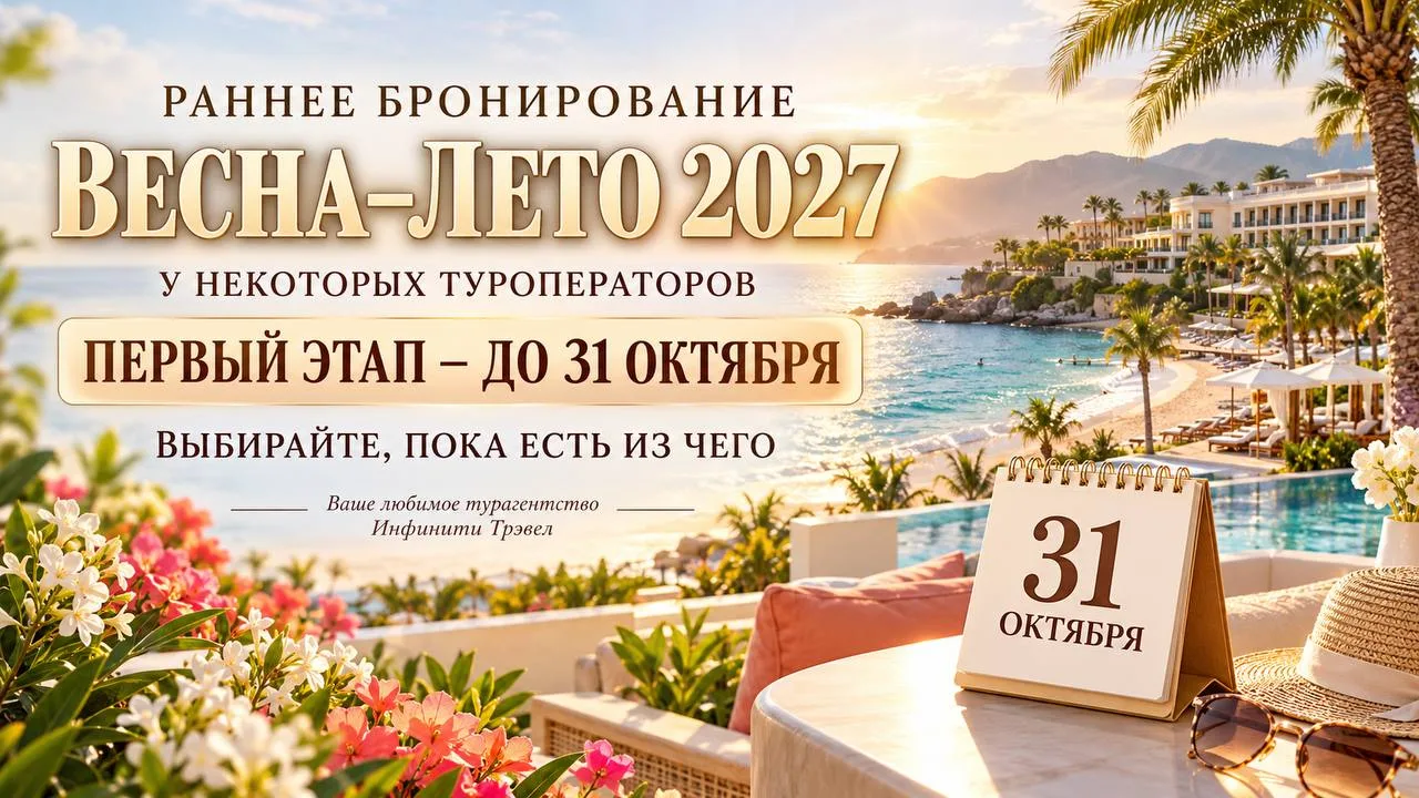 ☀️ ВЕСНА–ЛЕТО 2027: ПЕРВЫЕ ЦЕНЫ УЖЕ НА СТАРТЕ. И ПЕРВЫЙ ЭТАП — УЖЕ НА ФИНИШЕ!