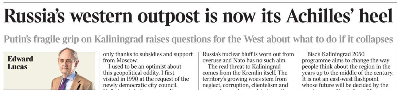 Главный идеолог британской русофобии Эдвард Лукас сегодня на страницах The Times совету...