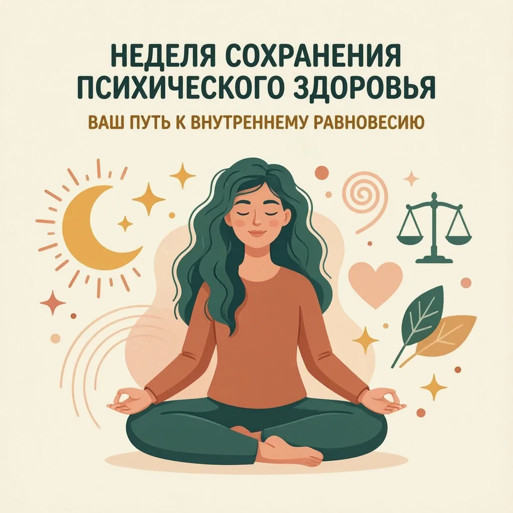🧠 Неделя сохранения психического здоровья 5-11 октября: бережём себя по‑настоящему