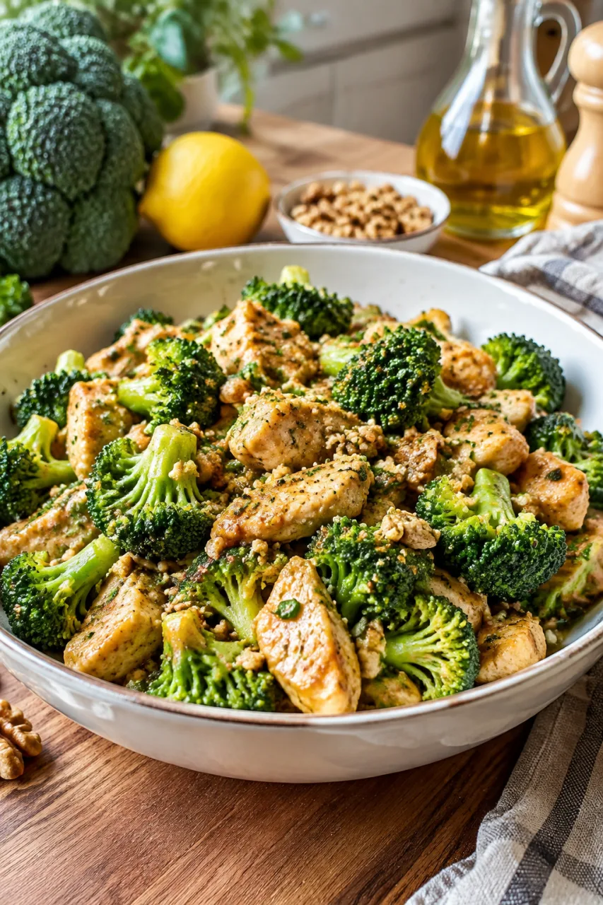 ТЁПЛЫЙ САЛАТ С КУРИЦЕЙ И БРОККОЛИ: СЫТНО, ПОЛЕЗНО, С ХРУСТОМ!